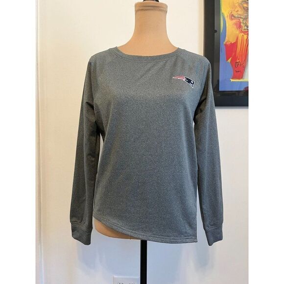 Cutter & Buk Grey Small New England Patriots Woman's Long sleeve T-Shirt - Picture 1 of 9